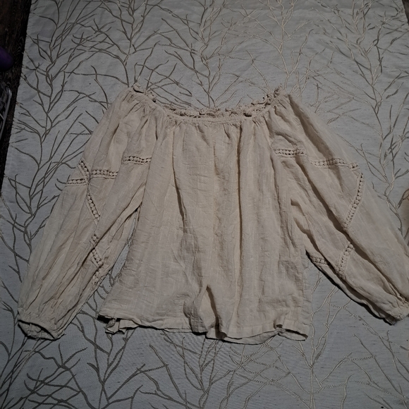 Max Studio off-white boho style blouse - Picture 1 of 5